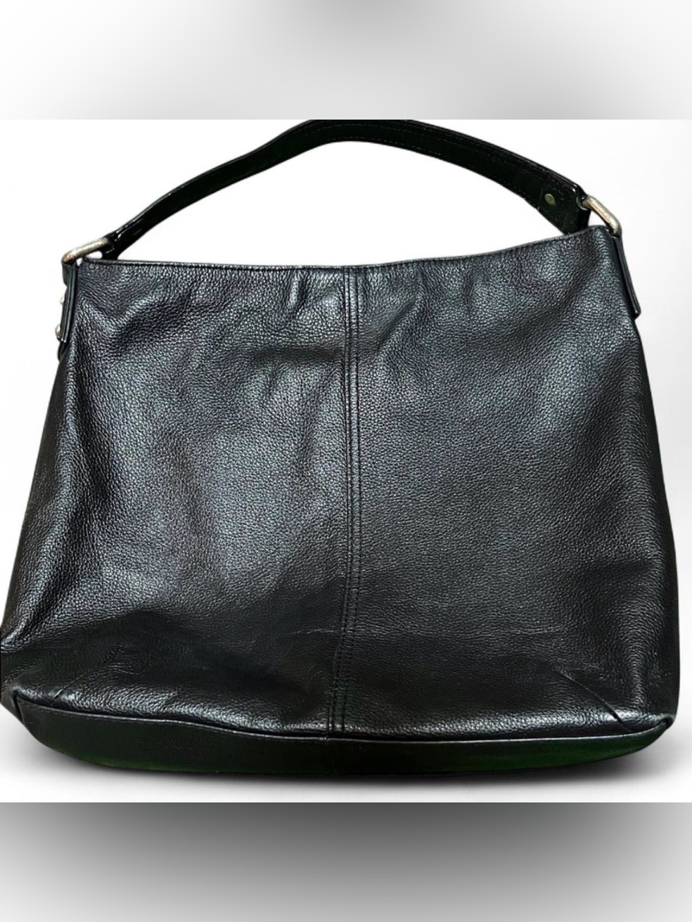 Kooba black pebbled leather hobo shoulder bag